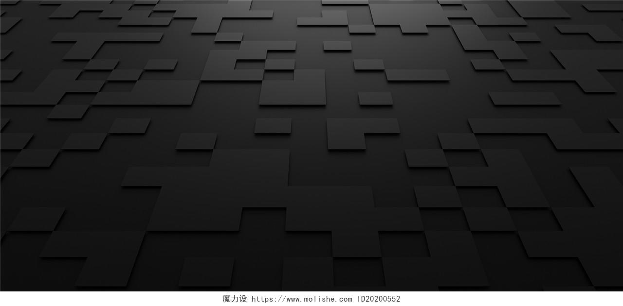 抽象几何黑色多边形质感高清企业商务背景